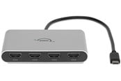 USB hub - OWC USB-C Quad HDMI 4K Display Adapter with DisplayLink USB hub - 4 porttia - hopea - OWCCADPDL4HDMI