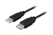 USB kaapelit - Deltaco USB2-101S - USB extension cable - USB to USB - 10 cm - USB2-101S