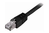 Verkkokaapelit - Deltaco LAN CAT 6 - F/UTP - Musta - 0.7m - STP-607S