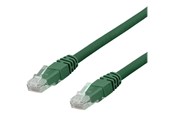 Verkkokaapelit - Deltaco TP-60GAU - patch cable - 50 cm - green - Vihreä - 0.5m - TP-60GAU