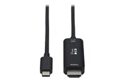Näyttökaapeli - Eaton Tripp Lite Series USB C to HDMI Adapter Cable 4K 60Hz HDR HDCP 2.2 DP 1.4 Alt Mode Black 3ft - U444-003-HDR4BE