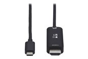 Näyttökaapeli - Eaton Tripp Lite Series USB C to HDMI Adapter Cable 4K 60Hz HDR HDCP 2.2 DP 1.4 Alt Mode Black 6ft - U444-006-HDR4BE
