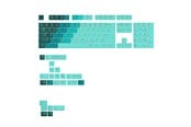 Näppäimistöt - Glorious GPBT Gradient Keycaps - Rainforest - US - GLO-KB-ACC-KC-GPBT-GR-RFO-US