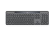 Näppäimistöt - Logitech K980 Signature Slim Solar+ for Business - Näppäimistö - Pohjoismainen - Harmaa - 920-013777