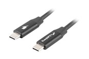 USB kaapelit - Lanberg - USB-C cable - 24 pin USB-C to 24 pin USB-C - 1.8 m - CA-CMCM-40CU-0018-BK