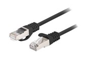 Verkkokaapelit - Lanberg patch cable - 25 cm - black RAL 9004 - Musta - 0.25m - PCF6-20CC-0025-BK