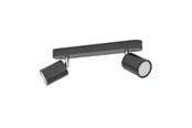 Smart Home - Älykoti - EGLO ADFIRA-Z SPOT RAIL L300 GU10 2X4.9W 2X345LM MUSTA/KROMI - 31852