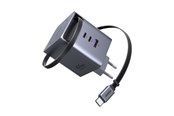 Puhelin - Adapterit & Laturit - UGREEN 100 W GaN Fast Charger with Retractable Cable - 65828