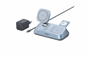 Puhelin - Adapterit & Laturit - UGREEN MagFlow Qi2.2 25 W 3-in-1 Magnetic Wireless Charger Station - 55677