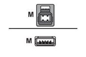 USB kaapelit - Unitek - USB cable - USB Type A to USB Type B - 2 m - C14095BK-2M
