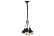 Valaisimet - EGLO PRIDDY CLUSTER 7L MUSTA - 49467
