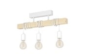 Valaisimet - EGLO TOWNSHEND 1 KATTO 3L VALKOINEN/PUU - 33166