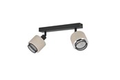 Valaisimet - EGLO ROSLEY SPOT RAIL L310 2XE14 MUSTA/PELLAVA - 43657