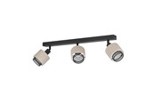 Valaisimet - EGLO ROSLEY SPOT RAIL L430 3XE14 MUSTA/PELLAVA - 43658