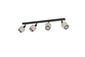 Valaisimet - EGLO ROSLEY SPOT RAIL L750 4XE14 MUSTA/PELLAVA - 43659