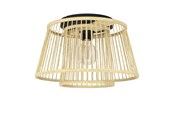 Valaisimet - EGLO HYKEHAM KATTOVALAISIN E27 Ø380 NATURAL - 43851