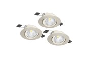 Valaisimet - EGLO SALICETO SISÄÄNRAKENNETTU. ASETA KIP Ø88 3X450LM PELTI. HT - 900746