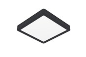 Valaisimet - EGLO FUEVA 6 PLAFOND 220X220 CCT 10.5W 1700LM MUSTA - 901303