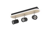 Valaisimet - EGLO RIMBOCCHI SPOT RAIL L460 20W 2500LM PUU/MUSTA - 901633