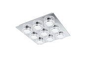 Valaisimet - EGLO SÄILIÖN KATTO 9X4,5W KROMI/AKRYYLI - 94487