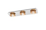 Valaisimet - EGLO TORANO KATTO 3X510LM VAIMENNUSB. KROMI/KULTA - 97523