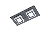 Valaisimet - EGLO MASIANO 1 SEINÄ/KATTO 2X340LM MUSTA/SATIINI - 99362