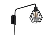 Valaisimet - EGLO TABILLANO 1 SEINÄ E27 D500 MUSTA - 99349