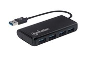 USB hub - IC INTRACOM Manhattan USB-A 4-Port Hub 4x USB-A Ports 5 Gbps (USB 3.2 Gen1 aka USB 3.0) Bus Power SuperSpeed USB Black Three Year Warranty Box USB hub - 4 porttia - Musta - M164900
