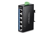 Kytkimet - TRENDnet TI-GLC50 - Version V1.xR - switch - industrial mini - 5 ports - TAA Compliant - TI-GLC50