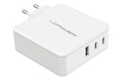 Puhelin - Adapterit & Laturit - LC Power LC-GAN-100 power adapter - GaN - USB 2 x USB-C - 100 Watt - LC-GAN-100
