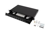 Lisätarvikkeet - Lanberg patch panel - 1U - 19" - 12 x SC duplex / 12 x LC quad - FOP1-12SD-LQB