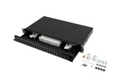 Lisätarvikkeet - Lanberg Rackmount 19" 1U Fiber Patch Panel 24xsc Duplex / 24XLC Quad Black - FOP1-24SD-LQB