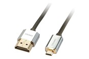 Näyttökaapeli - Lindy CROMO Slim High Speed HDMI to micro HDMI Cable with Ethernet - 41681