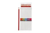 Kirjoitus- ja piirustustarvikkeet - Creativ Company Triangular Colored Pencils - Red 12 pcs. - 38572