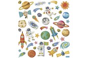 Harrastustarvikkeet - Creativ Company - Space Stickers 1 Sheet - 29078