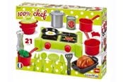 Leikkikeittiöt ja tarvikkeet - Ecoiffier - 100% Chef Stove 12pcs. - 2649
