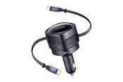 Puhelin - Adapterit & Laturit - Baseus Enjoyment Max Car Charger with USB-C & Lightning 60W - Black - C00035507121-00