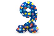 Lelut - Folat BV Standing Foil Balloon Colorful Dots Number 9 - 72cm - 63979