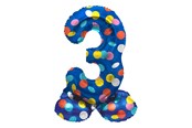Lelut - Folat BV - Standing Foil Balloon Colorful Dots Number 3 - 72cm - 63973