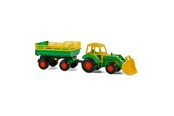 Leluautot - Cavallino Toys - Tractor with Front Loader and Trailer Green - 3008WD01