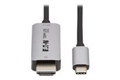 Näyttökaapeli - Eaton Tripp Lite Series USB-C to HDMI Active Adapter Cable M/M 8K60 Hz 4K 144Hz HDR 4:4:4 HDCP 2.3 Black 6ft - U444-006-H8K6