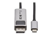Näyttökaapeli - Eaton Tripp Lite Series USB-C to DisplayPort Active Adapter Cable M/M 8K 60Hz 4K 144Hz HDR 4:4:4 HDCP 2.3 Black 6ft - U444-006-DP8K6