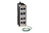 Lisätarvikkeet - Eaton Tripp Lite Series 8-Port Metal DIN-Rail Mounting Keystone Patch Panel with Grounding Black/Silver TAA - N063-008-ENC