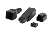Verkkokaapelit - Lanberg network connector - black - Musta - PLU-6000TL