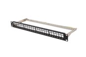 Lisätarvikkeet - Lanberg Patch Panel Blank 24-Port 1U 19" FTP for Keystone Modules Black - PPKS-0924-B