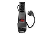 Virtakaapelit (ulkoinen) - Lanberg SP1 - power strip - 2500 Watt - SP1-05E-0500-BK