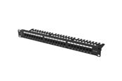 Lisätarvikkeet - Lanberg Patch Panel 24-Port 1U 19" CAT.6A UTP w/ Cable Organizer Black - PPUA-1124-B