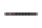 Virtakaapelit (ulkoinen) - Lanberg - power distribution unit - 2500 Watt - PDU-05F-0200-IEC-BK