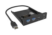 USB hub - ICY BOX IB-HUB1419-i3 USB hub - 4 porttia - Musta - IB-HUB1419-I3
