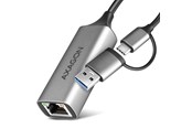 Verkkokortit (verkkosovittimet, tulostuspalvelimet jne.) - AXAGON Gigabit Ethernet Adapter USB-C+ USB-A - ADE-TXCA